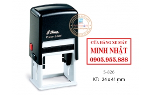 Dấu liền mực S-826, KT: 24 x 41 mm