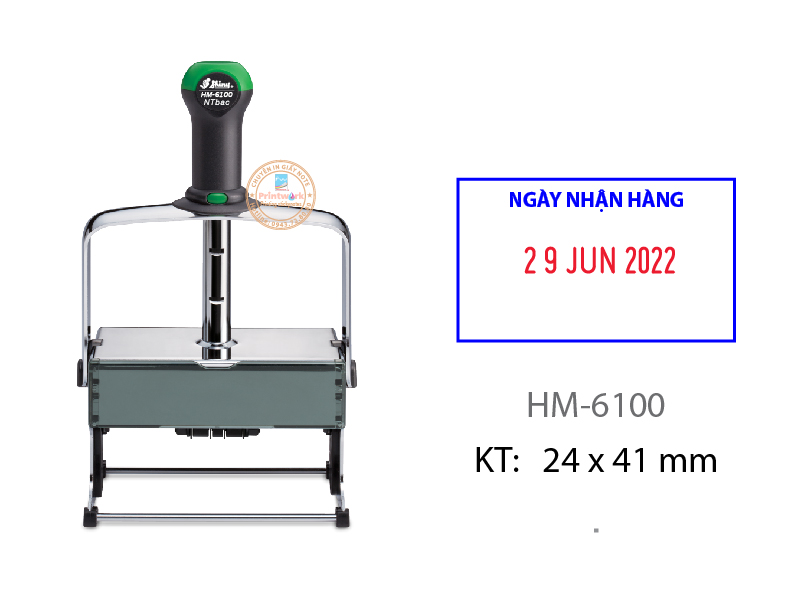 HM-6100 Dấu Chịu Lực Ngày Tháng Năm KT : 24 x 41mm