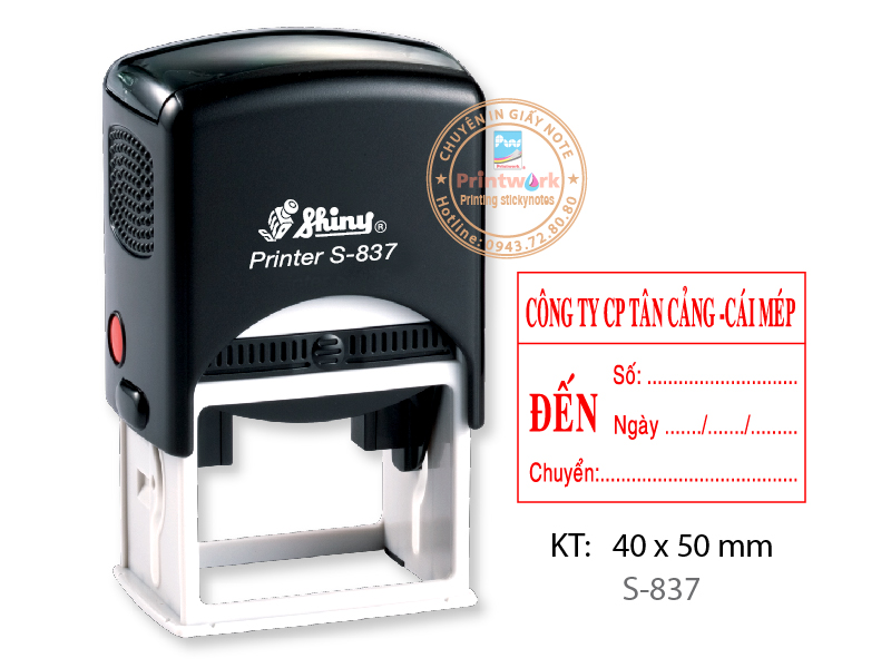 Dấu liền mực S-837, KT: 40 x 50 mm